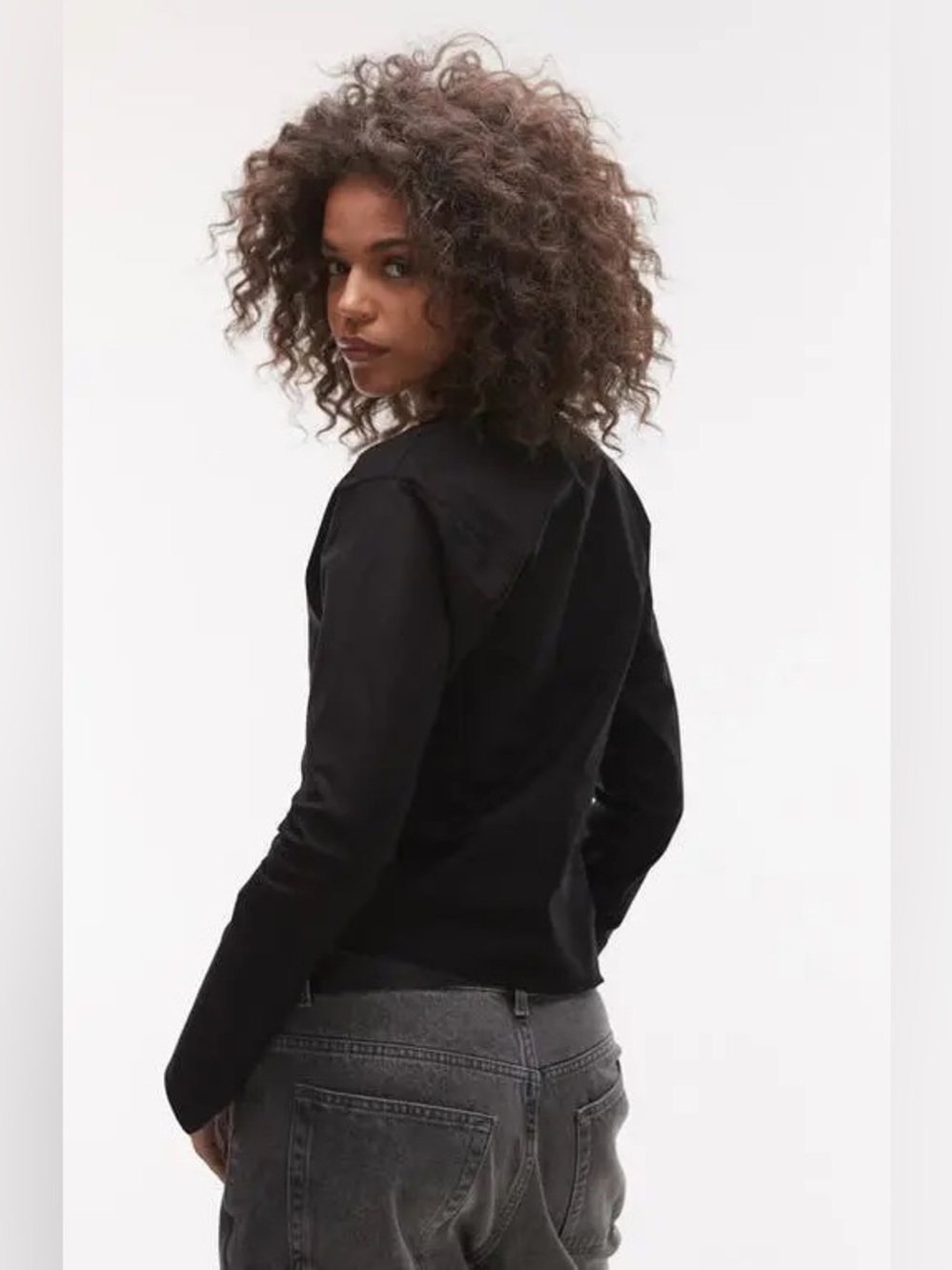 Twist Front Poplin Top - Picture 2 of 5